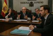 Fachada del Tribunal Supremo de España tras sentencia a García Ortiz