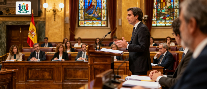 García-Page interviniendo en el Congreso durante la defensa de la reforma estatutaria