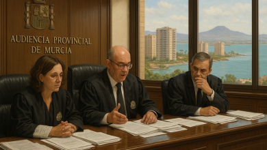 Gráfico cronológico del proceso judicial y decisiones clave caso Novo Carthago