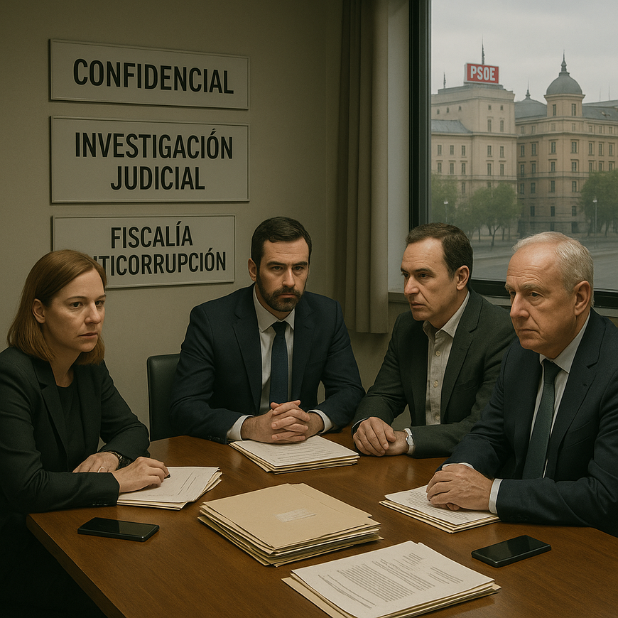 Documento firmado por los participantes de la reunión confidencial