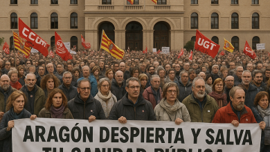 Gráfica evolución de tiempos de espera y déficit sanitario en Aragón