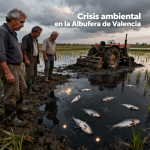 Recolectores y científicos analizando la mortandad en El Palmar