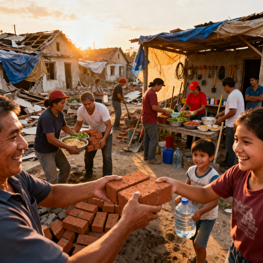 Voluntarios colaborando en ayuda tras la DANA en Paiporta