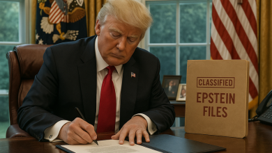 Gráfico del proceso judicial e histórico de documentos Epstein publicados