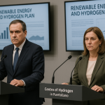 Autoridades en la clausura del Plan Complementario de Hidrógeno en el CNH2 de Puertollano