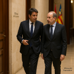 Carlos Mazón y José Manuel Cuenca conversan en un acto institucional en la Comunitat Valenciana