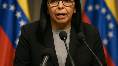 Delcy Rodríguez eleva el tono tras la captura de Maduro y llama a defender la “independencia nacional” 6 Delcy Rodríguez durante un mensaje televisado tras la captura de Nicolás Maduro
