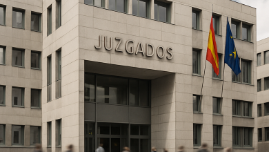 Fachada del Juzgado de Instrucción número 41 de Madrid donde investiga el juez Juan Carlos Peinado