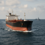 Estados Unidos intercepta dos petroleros vinculados a Venezuela tras semanas de persecución Buque petrolero escoltado por embarcaciones militares en alta mar