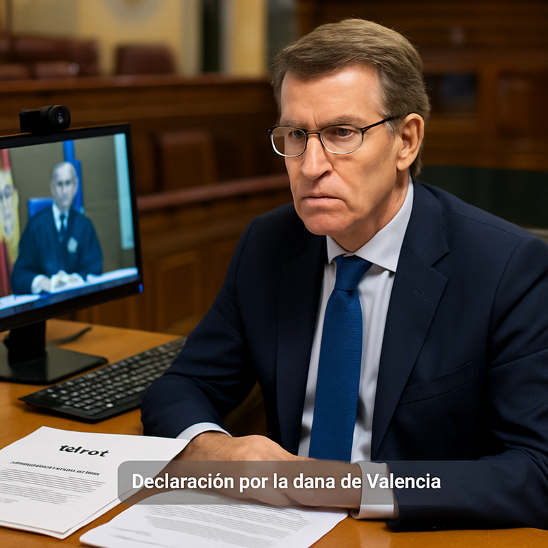 Alberto Núñez Feijóo declara por videoconferencia ante la jueza de la dana desde su despacho en el Congreso