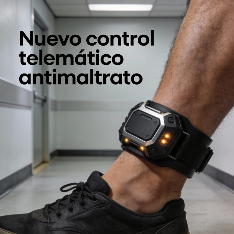 Tobillera telemática antivandálica para control de maltratadores en España