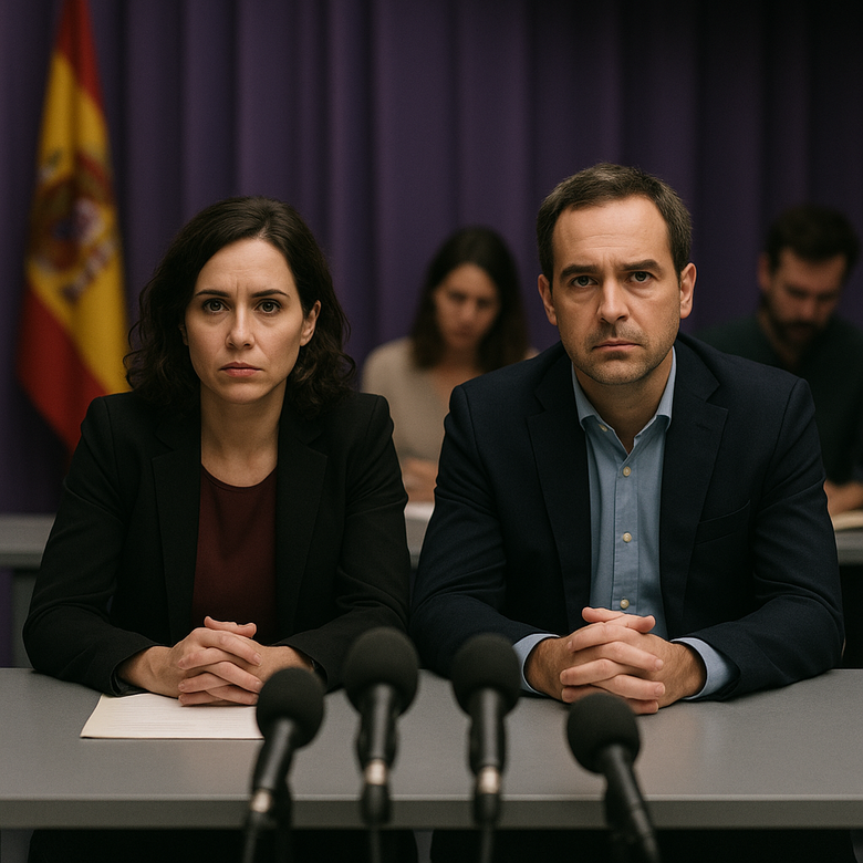 Irene Montero e Ione Belarra en un acto político de Podemos