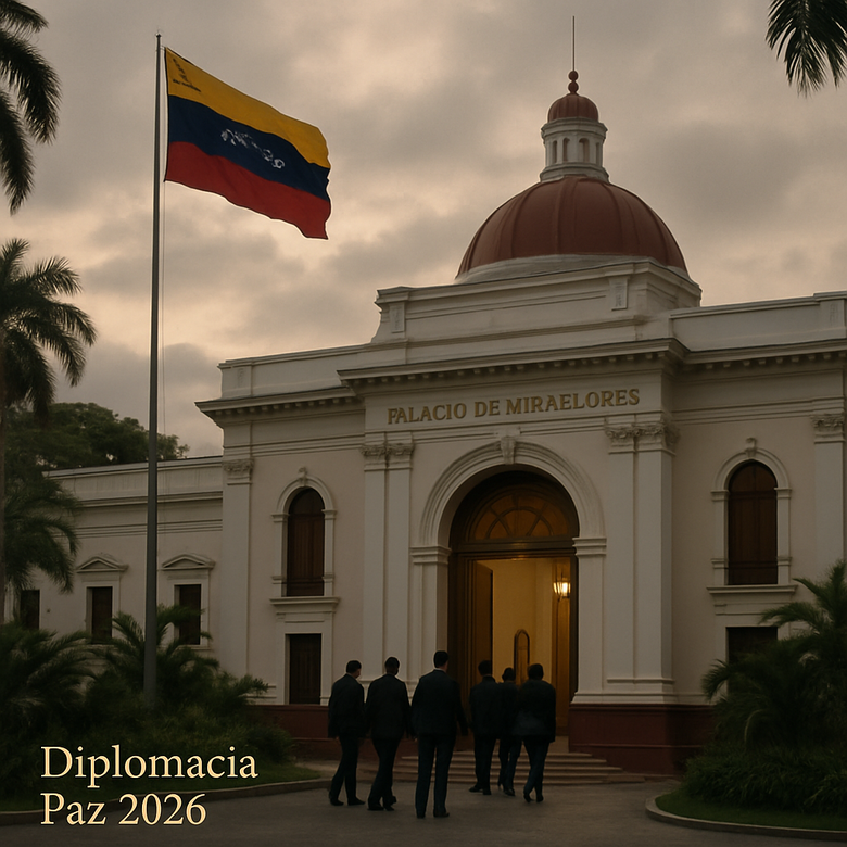 Delcy Rodríguez y Zapatero en Palacio de Miraflores Caracas