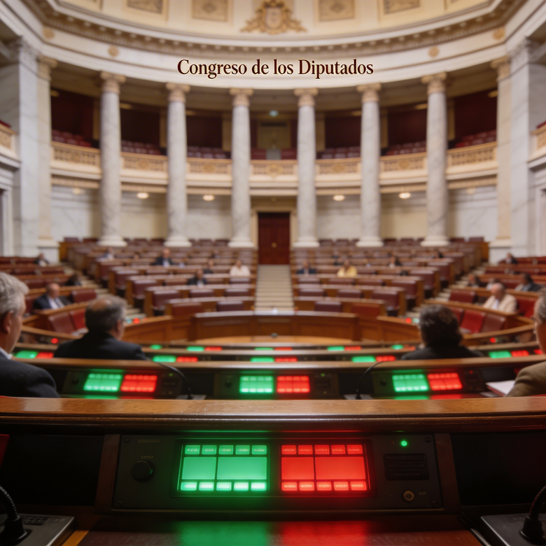 Pleno del Congreso de los Diputados durante la votación de la ley de multirreincidencia