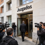 El juez estrecha el cerco sobre los viajes y correos oficiales de Begoña Gómez y su asesora en pleno choque con el Gobierno El juez Juan Carlos Peinado a la salida de los juzgados de Madrid en un caso mediático