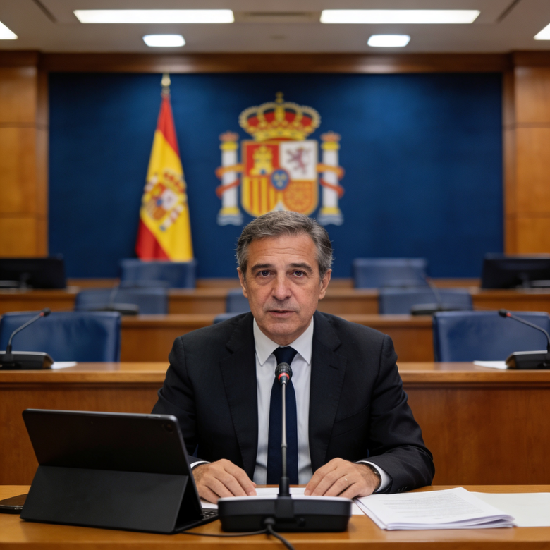 Francisco Salazar compareciendo ante comisión de investigación del caso Koldo en el Senado español