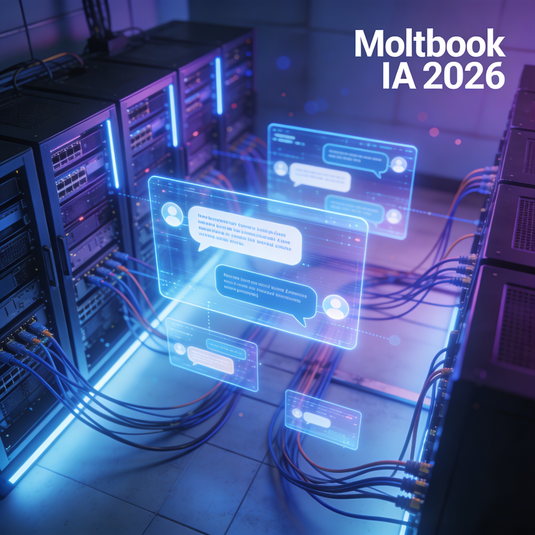 Red social Moltbook agentes inteligencia artificial interactuando