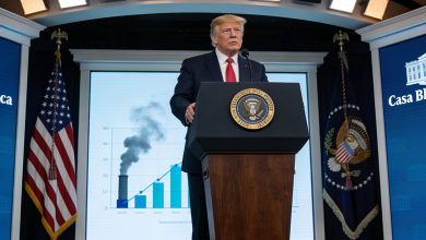 Trump desmantela las normas de gases de efecto invernadero en EE UU: qué ha decidido, qué cambia y por qué afecta también a España y la UE 23 Donald Trump en la Casa Blanca anunciando cambios en la regulación ambiental